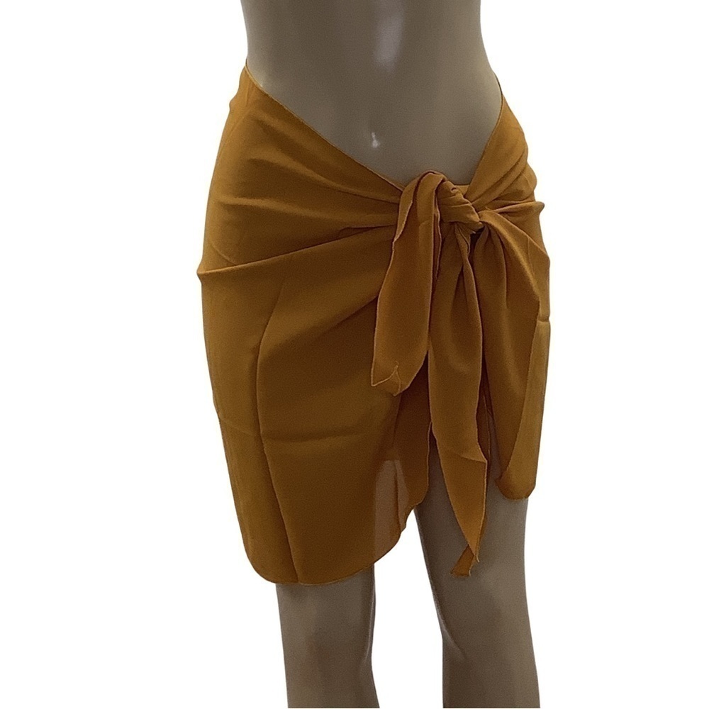 Zuliana One Size Lettuce Trim Sarong Skirt. Made in USA. New With Tags.